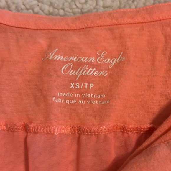 Bright peach tank top with sheer back - Picture 2 of 3